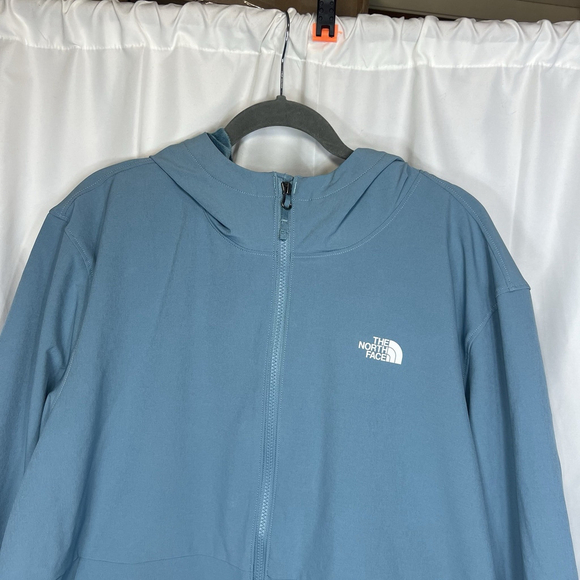 The North Face Women's Sz 3X Shelbe Raschel Fleece Hooded Jacket Algae Blue - Picture 2 of 13